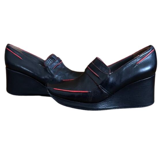 Rare Y2k Stephane Kelian Wedge Square Toe Shoes, Size 7 - Picture 2 of 8